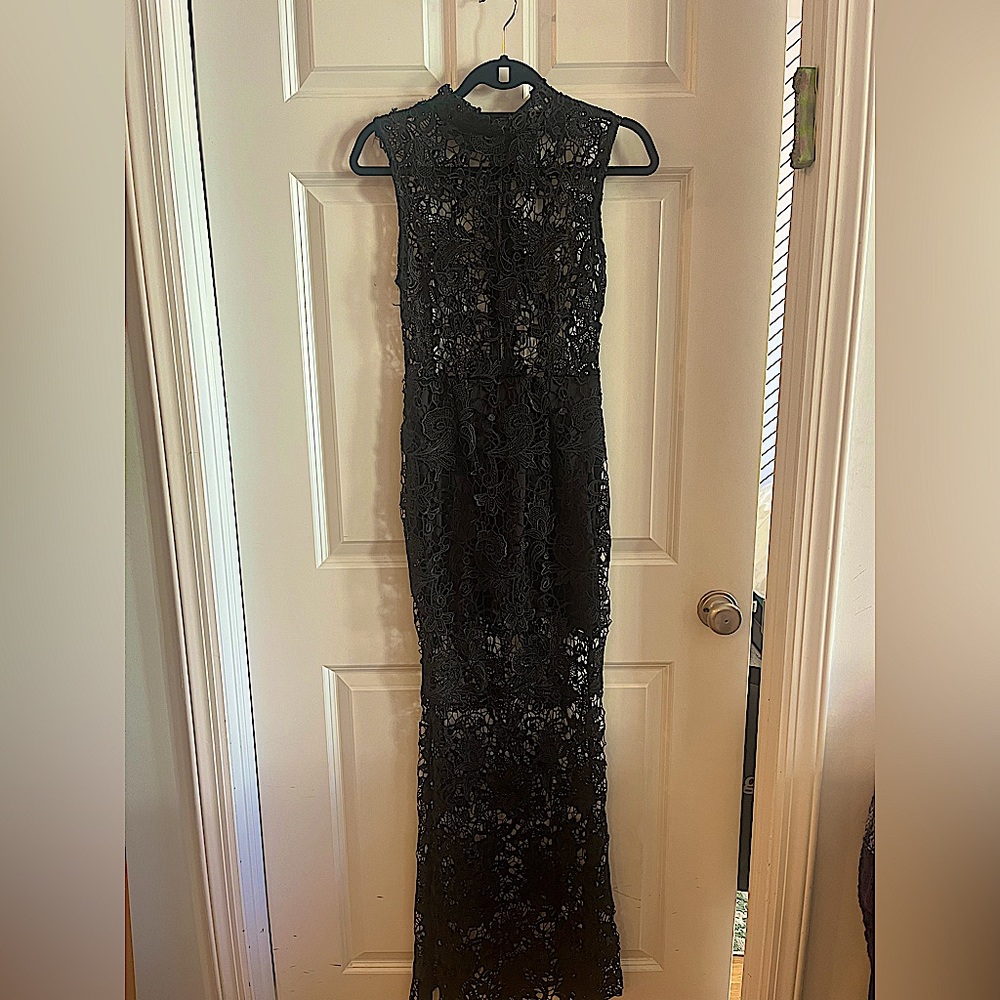 Black lace dress
